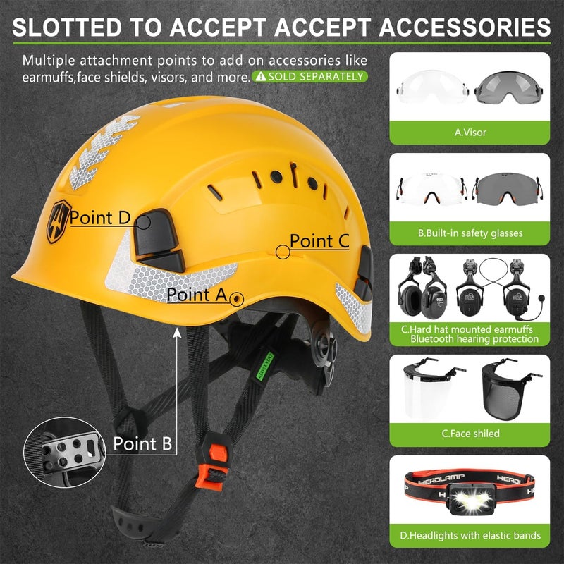 GREEN DEVIL Safety Helmet Construction Hard Hat ANSI Z89.1 Cascos De Construccion Vented ABS Work Hardhat for Men Women - Image 5
